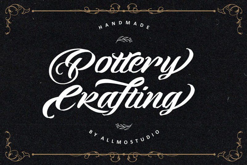 Pottery Crafting Script Font