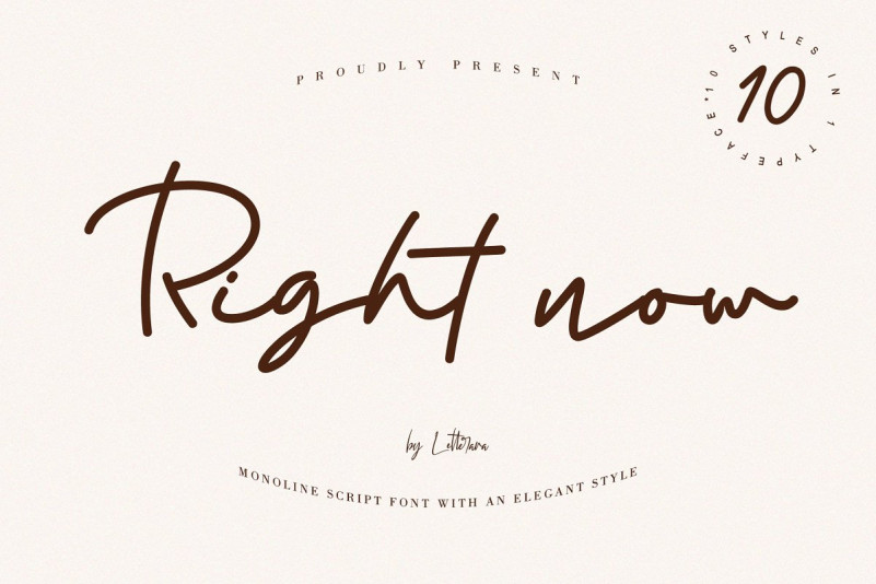 Right Now Signature Font