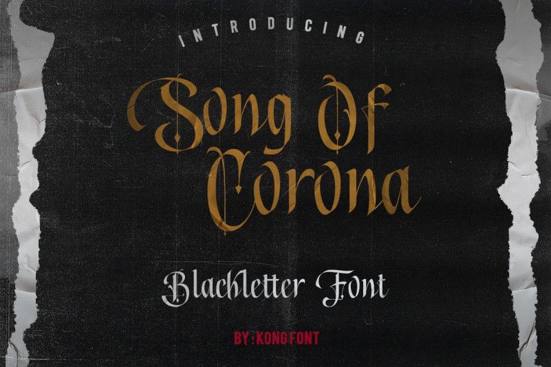 Song of Corona Blackletter Font