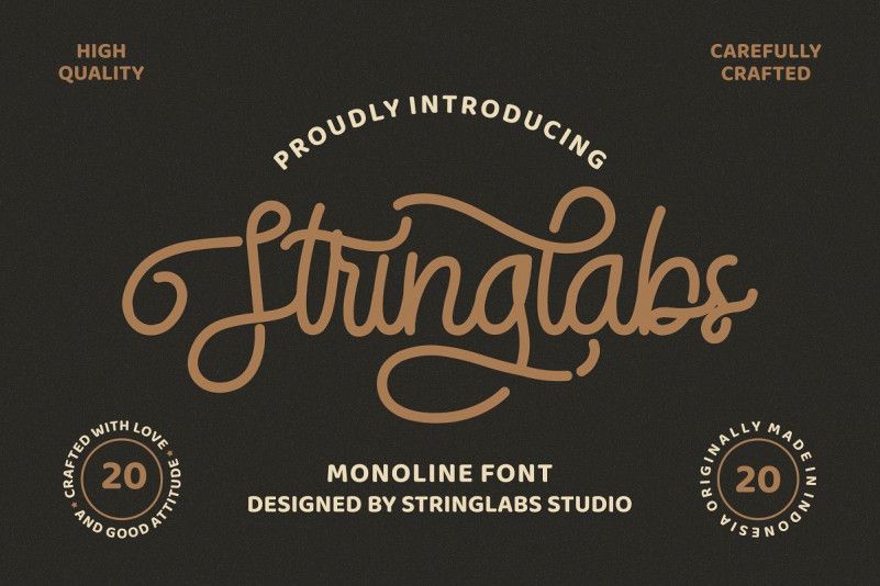 StringLabs Monoline Retro Font
