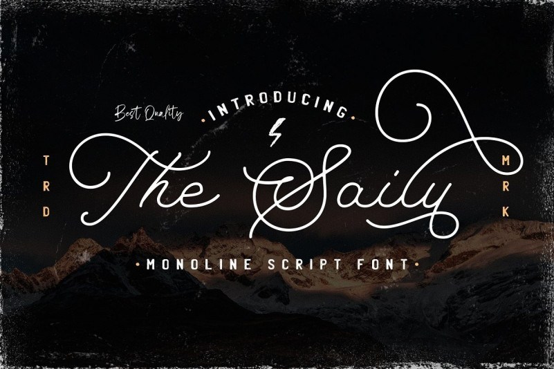 The Saily Monoline Script Font