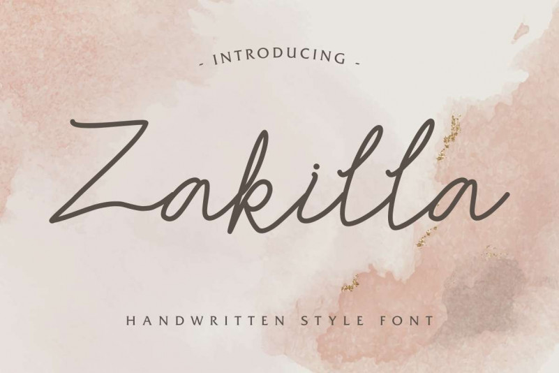Zakilla Handwritting Font