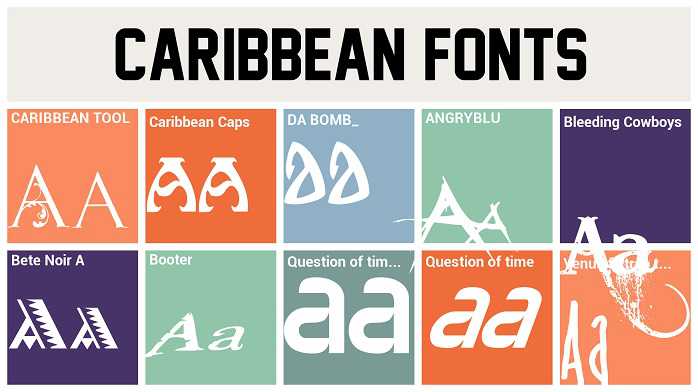 Caribbean Caps font