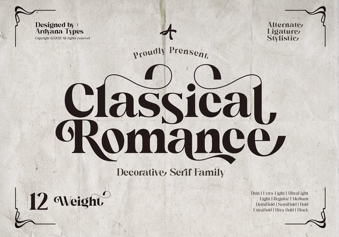 Classical Romance Font