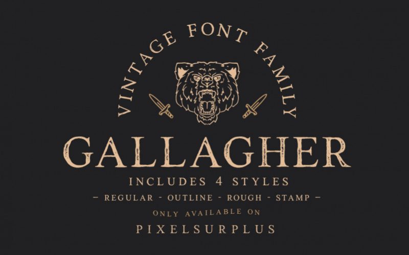 Gallagher Vintage Font