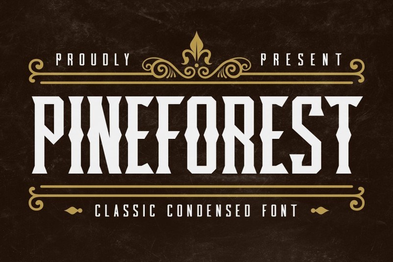 Pineforest Classic Display Font