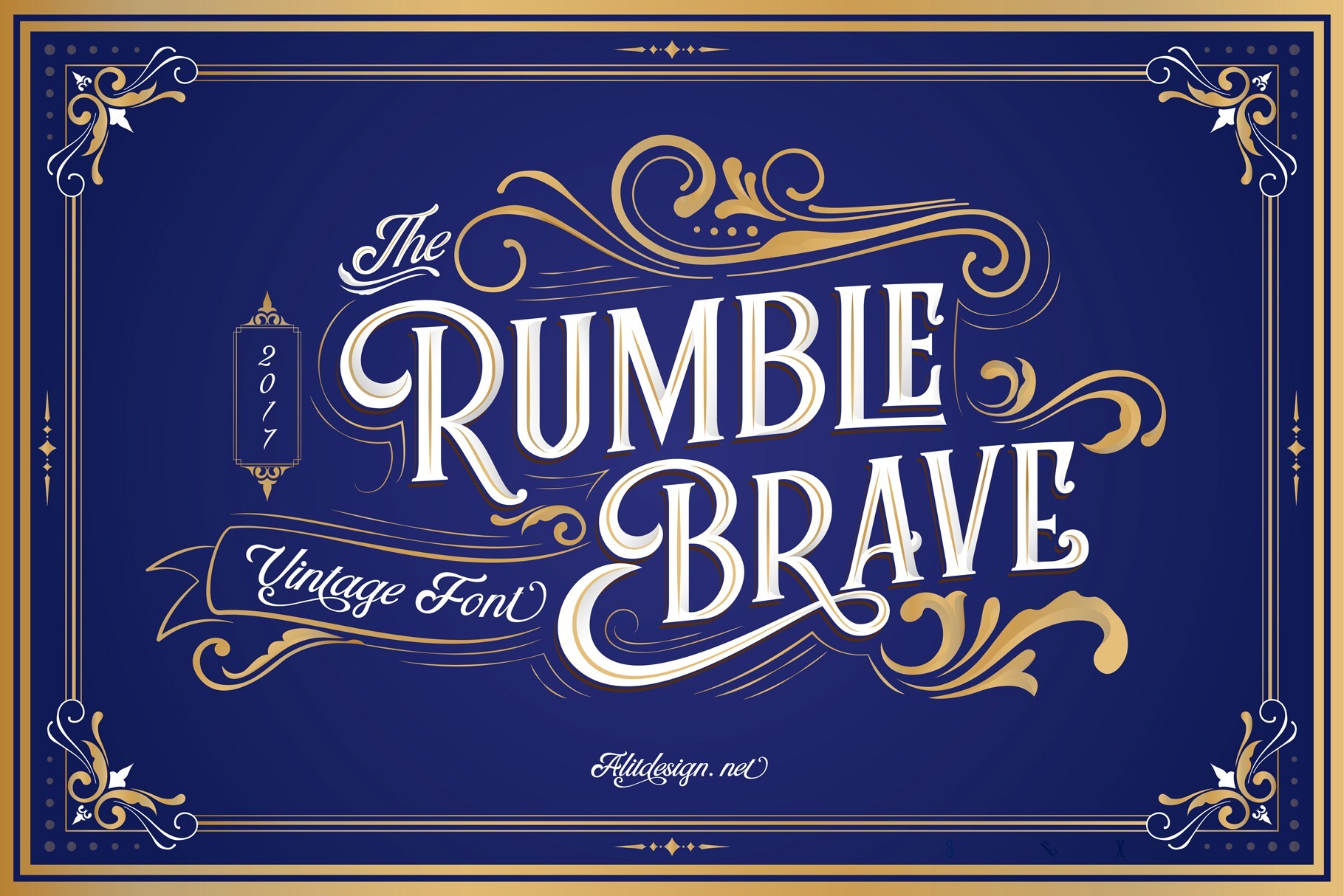 Rumble Brave VIntage Display Font