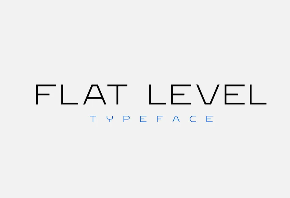 Flat Level Font