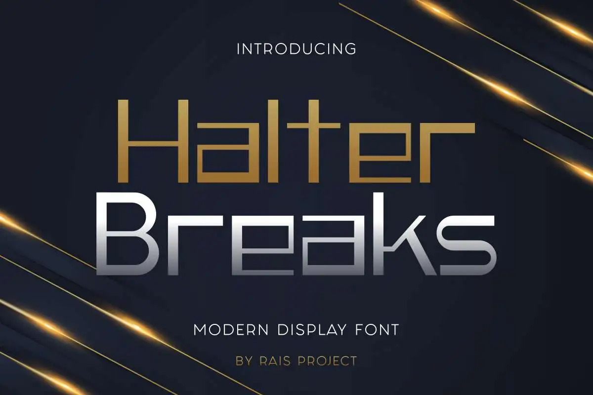 Halter Breaks Font