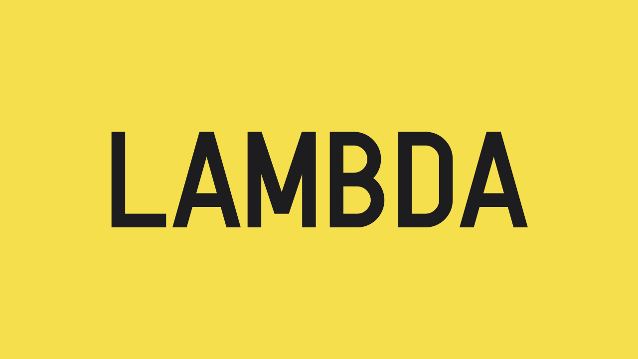 Lambda Font
