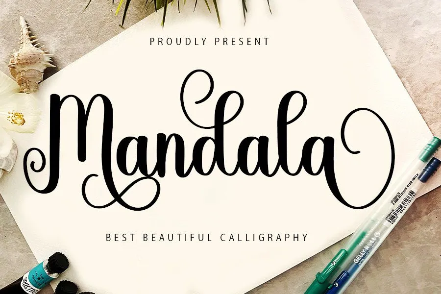 Mandala Calligraphy Font
