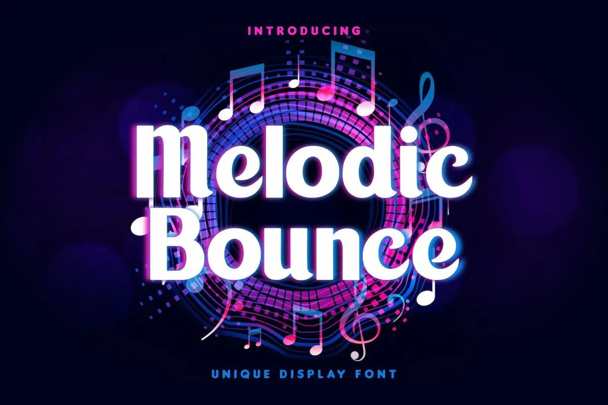 Melodic Bounce Font