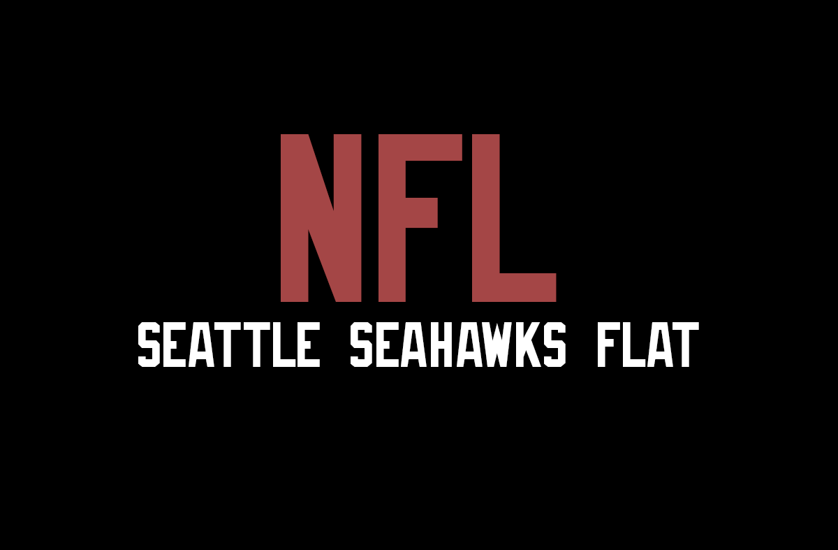 NFL Seattle Seahawks Flat Font