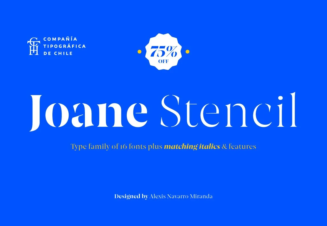 Joane Stencil Font Family