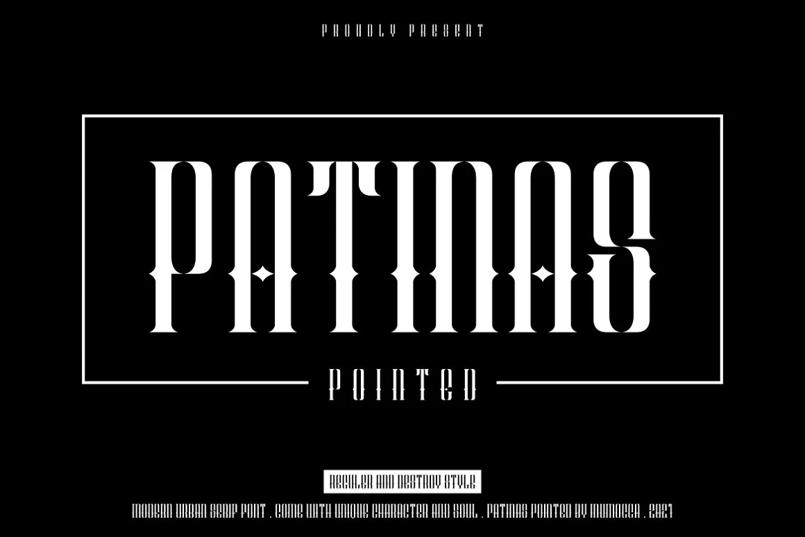 Patinas Pointed Font