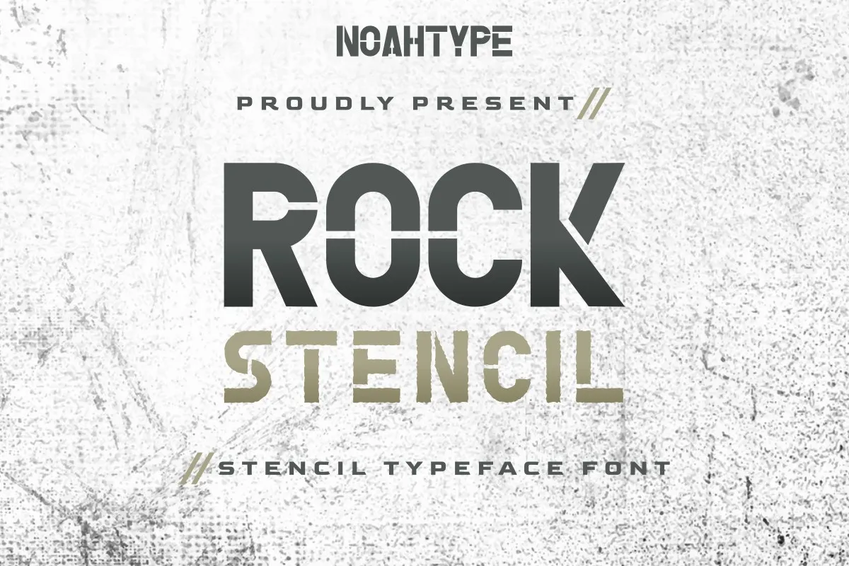 Rock Stencil Font
