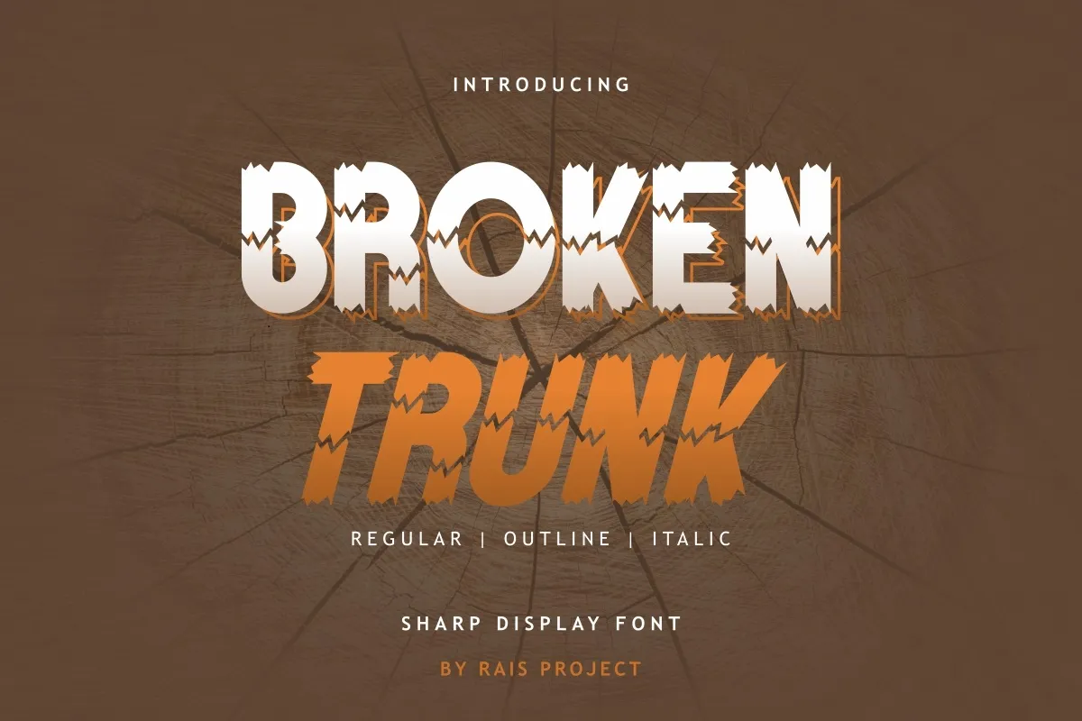 Broken Trunk Font