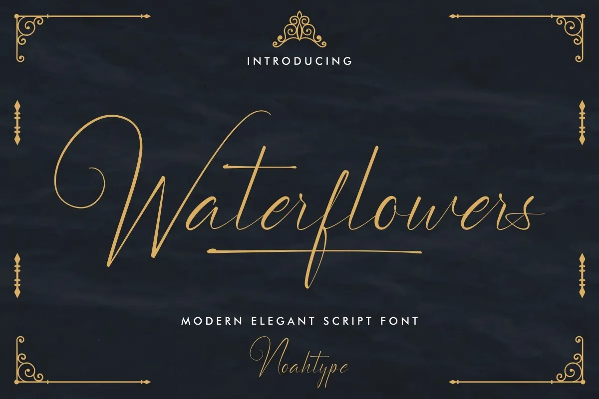 Waterflowers Font