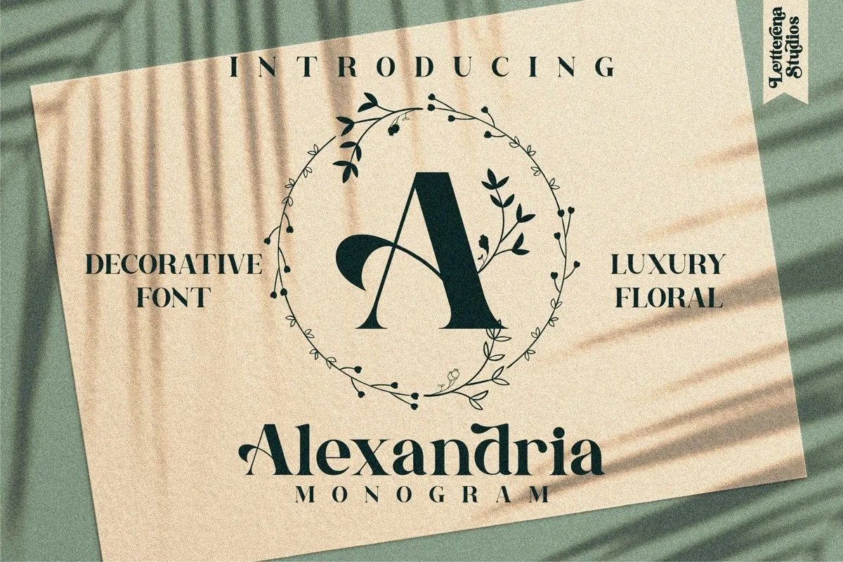 Alexandria Monogram Font