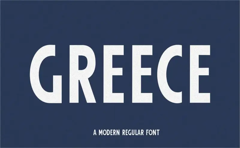 Greece Modern Sans Serif Font