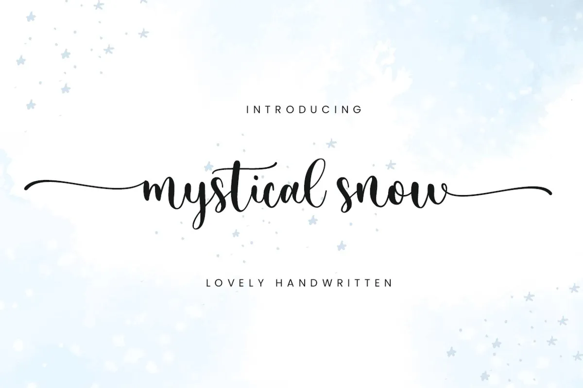 Mystical Snow Calligraphy Script Font