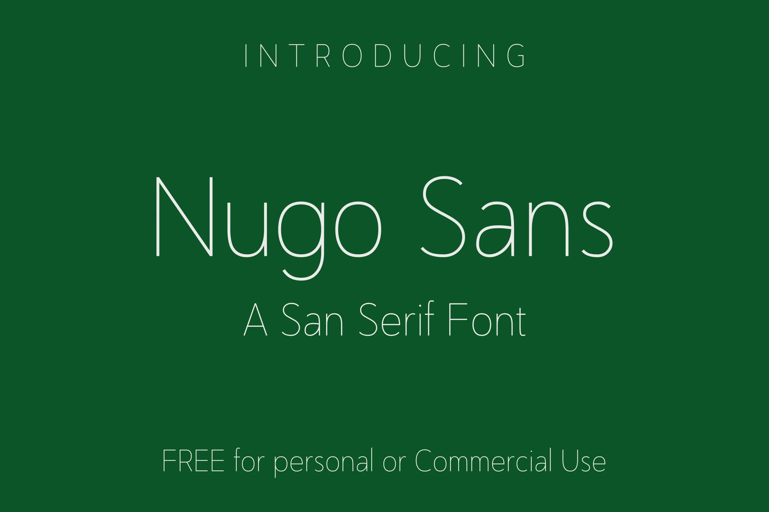 Nugo Free Sans Serif Font