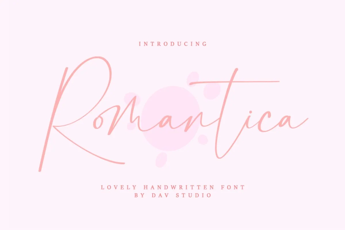 Romantica Lovely Handwritten Script Font