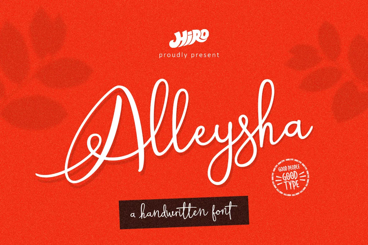 Alleysha Handwritten Script Font