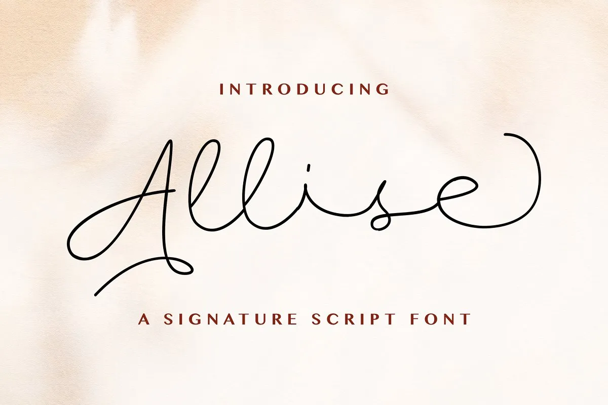 Allise Signature Script Font