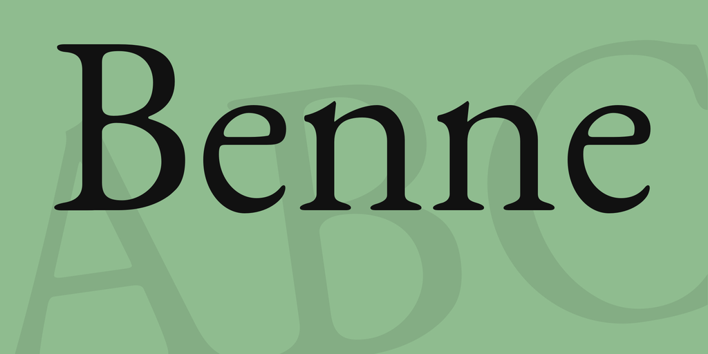 Benne Serif Text Typeface
