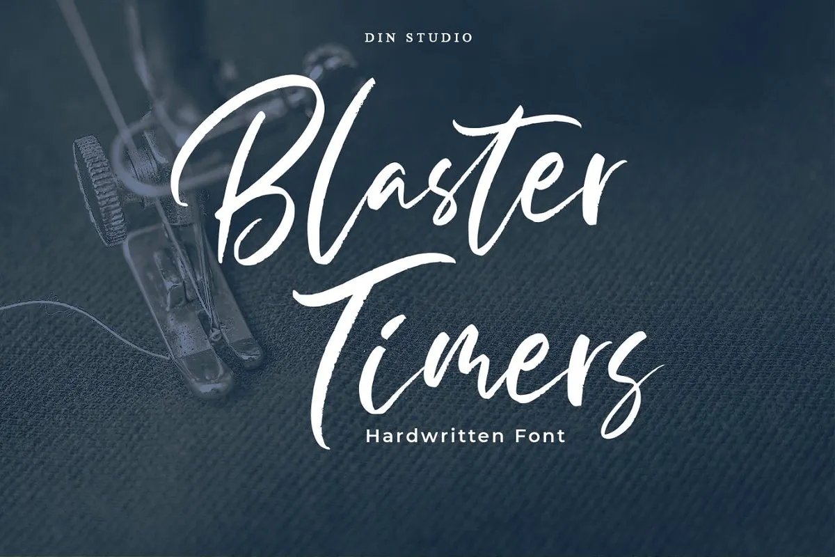 Blaster Timers Brush Script Font