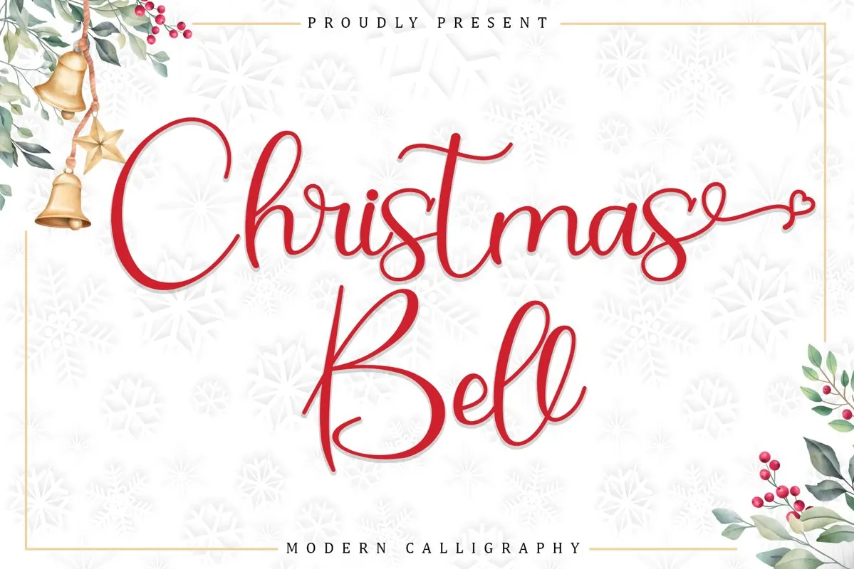 Christmas Bell Calligraphy Script Font
