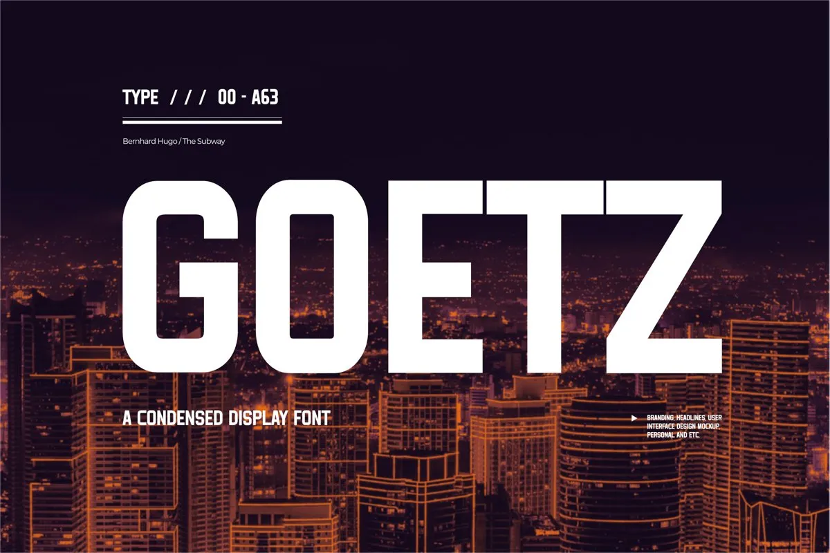 Goetz Condensed Display Font