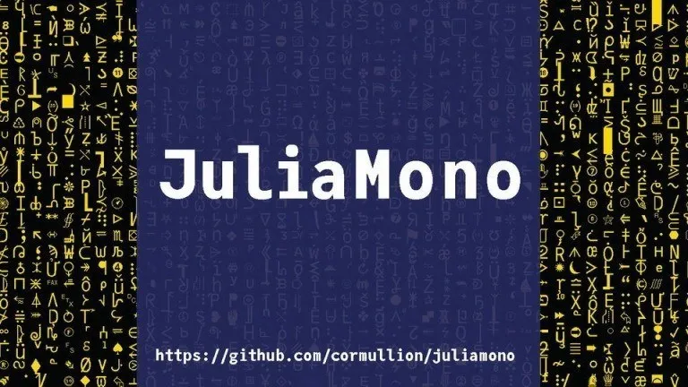JuliaMono Sans Serif Font Family