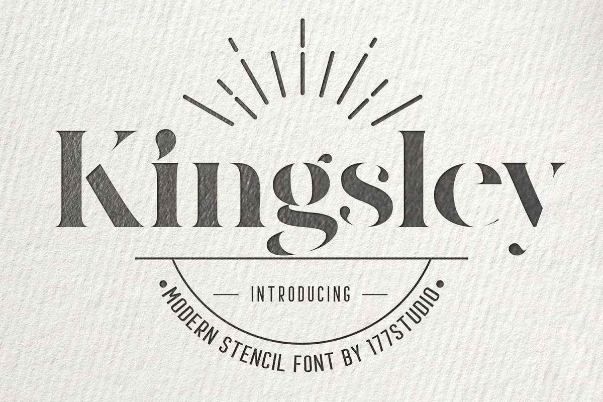 Kingsley Modern Serif Stencil Font