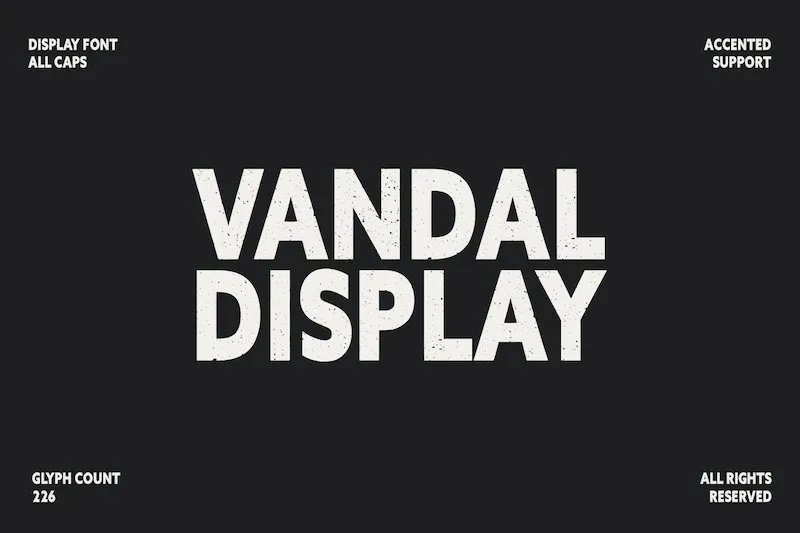 Vandal Display Font