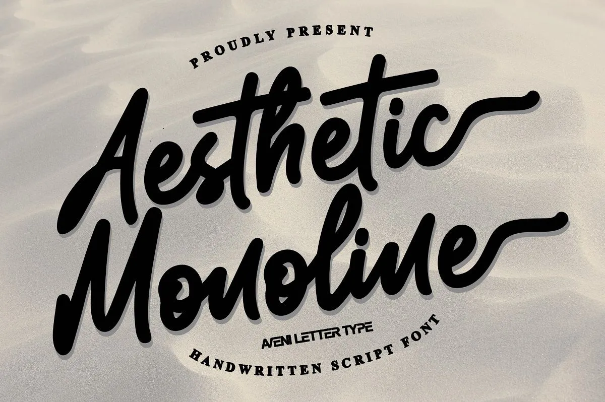 Aesthetic Monoline Font