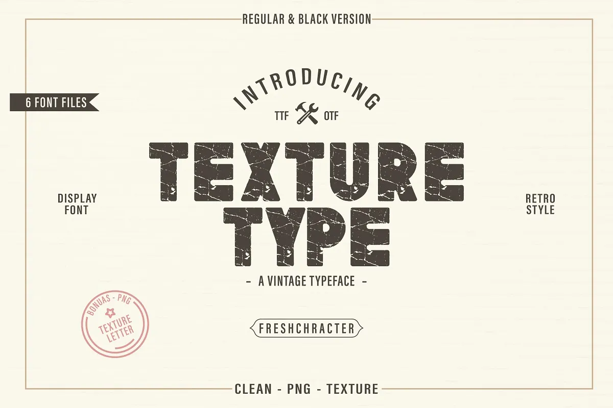 Texture Type Font